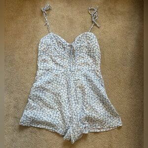 Floral Spaghetti Strap Romper